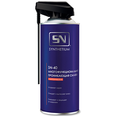  Смазка проникающая SYNTHETIUM SN-40 520мл многофункц. аэрозоль SN4005 