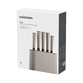 Набор 5 кухонных ножей в блоке, NADOBA, IVORY 724822