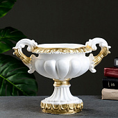 Вазон "Арабская", белое золото, 1,3л/ 25х18х20см 4826785 Вазон "Арабская", белое золото, 1,3л/ 25х18х20см 4826785