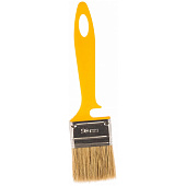 Кисть плоская Эмали 50х12мм, натуральная щетина, желтая пластиковая ручка, АКОР