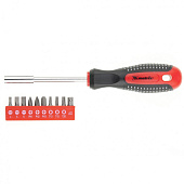 Отвертка с набором бит,11шт, Fusion "anti slip"// Matrix Отвертка с набором бит,11шт, Fusion "anti slip"// Matrix