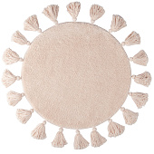Коврик для ванной d55 бежевый микрофибра круглый с кисточками DTR02P5i12 Iddis Коврик для ванной d55 бежевый микрофибра круглый с кисточками DTR02P5i12 Iddis