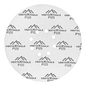  Круг абразивный под липучку 225мм Р120 5шт Vertextools 