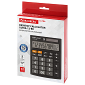 Калькулятор настольный Brauberg Ultra-12-BK, 192x143 мм, 12 разрядов, двойное питание, черный, 250491 Калькулятор настольный Brauberg Ultra-12-BK, 192x143 мм, 12 разрядов, двойное питание, черный, 250491