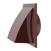  Вывод стенной с обратным клапаном 175х175 с выходом d100 коричневый 