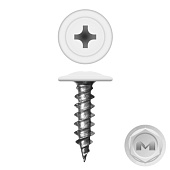  Саморезы металл-металл с прессшайбой ШСММ 4,2х19мм, 150шт, RAL 9003 белый 