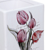 Кашпо Цветы 0,8л 10х9см, керамика INBLOOM 164-358 Кашпо Цветы 0,8л 10х9см, керамика INBLOOM 164-358