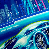  Комплект постельного белья Sateen De Luxe Детский бязь Неоновый проспект 