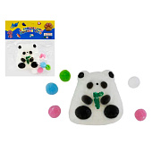 Игрушка антистресс Панда, сквиш с декором 7 см, 661