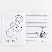  Блокнот раскраска 12 листов, 130х180 "Коты" 10018359 