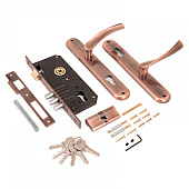 Замок врезной с ручкой 0203 AC медь АЛЛЮР Замок врезной с ручкой 0203 AC медь АЛЛЮР