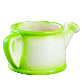 Фигурное кашпо «Лейка» 8х18х10см бело-зеленое 7353346 Фигурное кашпо «Лейка» 8х18х10см бело-зеленое 7353346