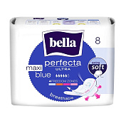  Гигиенические прокладки Bella Perfecta ультра макси блю супертонкие 8шт Арт.BE-013-MW08-004 