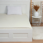 Простыня на резинке 160х200 Этель хлопок,поплин,молочный, 9241716 Простыня на резинке 160х200 Этель хлопок,поплин,молочный, 9241716