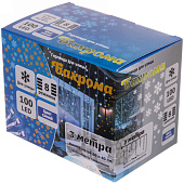 Гирлянда для улицы БАХРОМА ш3мх в40/60см 100 ламп LED, прозр. пров, 8 реж, IP-54, Синий (возможность соединения) Гирлянда для улицы БАХРОМА ш3мх в40/60см 100 ламп LED, прозр. пров, 8 реж, IP-54, Синий (возможность соединения)