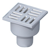Трап вертикальный D50 150х150мм пластик решетка Трап вертикальный D50 150х150мм пластик решетка