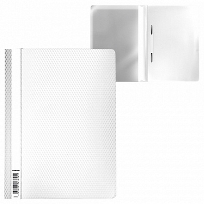 Скоросшиватель пластиковый ErichKrause Diamond Total White, А4, 120/160 мкм, белый, 55120 Скоросшиватель пластиковый ErichKrause Diamond Total White, А4, 120/160 мкм, белый, 55120