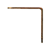  Угол мебельный узкий 50х50х17x1,5мм, желтый цинк 