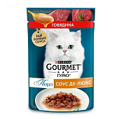  Влажный корм Гурмэ Перл Соус делюкс Говядина 75г 