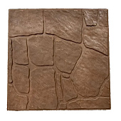 Полимер-песчанная плитка "Дикий камень" 330х330х25, шоколад Полимер-песчанная плитка "Дикий камень" 330х330х25, шоколад