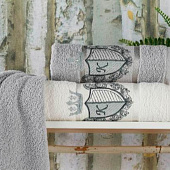  Комплект полотенец в коробке MERZUKA махровые 3 шт. KING (серый) 