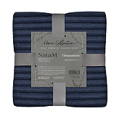 Покрывало 180х200 Зигзаг фланель синий индиго Покрывало 180х200 Зигзаг фланель синий индиго