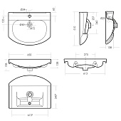 Раковина Лагуна 65 (для тумбы Варшава) Раковина Лагуна 65 (для тумбы Варшава)