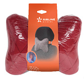  Подушка на подголовник AIRLINE Алькантара Красная 