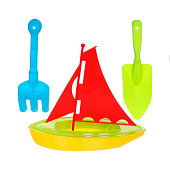 Набор для игры в песочнице "Парусник", 21х9х18 см, 3 предмета, 550-0913 Набор для игры в песочнице "Парусник", 21х9х18 см, 3 предмета, 550-0913