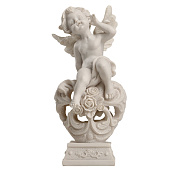  Сувенир Белоснежный ангел на ажурном сердце, 13х6х5,5 см, полистоун, 4053251 