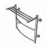  Полотенцесушитель водяной Verona 500/500 c полкой 2 пер. 1"-1/2" полированный Azario 