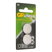 Батарейка литиевая CR2032, 2шт, GP Батарейка литиевая CR2032, 2шт, GP