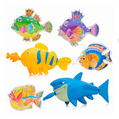 Набор для купания морские обитатели, 5 шт, водоплавающие, 22х13 см, пакет, 123-2 Набор для купания морские обитатели, 5 шт, водоплавающие, 22х13 см, пакет, 123-2