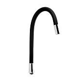 Излив для кухни гибкий силикон черный G9690L Gota Rocio