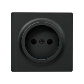  Розетка накладная без заземления, цвет черн. бархат, Lezard LETO 