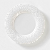 Тарелка фарфоровая десертная Magistro Argos, d=18 см, белый 7462757 Тарелка фарфоровая десертная Magistro Argos, d=18 см, белый 7462757