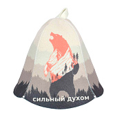  Шапка для бани и сауны "Сильный духом" Банные штучки, войлок 
