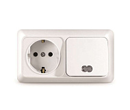 Блок Универсал Олимп гориз. 1кл с подсв+роз с/з О0036 Блок Универсал Олимп гориз. 1кл с подсв+роз с/з О0036