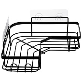 Полка угловая 1-ярусная графит 25х25х6.5см крепления самоклеющиеся 109748 Рыжий кот Полка угловая 1-ярусная графит 25х25х6.5см крепления самоклеющиеся 109748 Рыжий кот