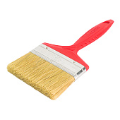 Кисть плоская для всех типов красок и эмалей 100мм, натуральная щетина, пластиковая ручка, T4P Кисть плоская для всех типов красок и эмалей 100мм, натуральная щетина, пластиковая ручка, T4P