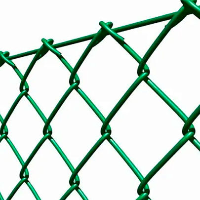 Сетка - рабица 1,5х10м (50х50мм) d2,2мм зеленая в ПВХ Сетка - рабица 1,5х10м (50х50мм) d2,2мм зеленая в ПВХ