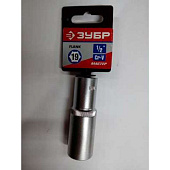 Головка торцовая (1/2")FLANK удлиненная, 19мм, ЗУБР Головка торцовая (1/2")FLANK удлиненная, 19мм, ЗУБР