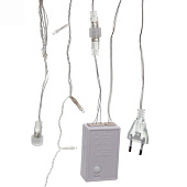 Гирлянда для улицы БАХРОМА ш3мх в40/60см 100 ламп LED, прозр.пров, 8 реж, IP-54, Теплый белый (возможность соединения)