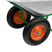 Тачка садово-строительная 2-х колесная, усиленная, грузоподъемность 320 кг, объем 100 л Palisad 689233 Тачка садово-строительная 2-х колесная, усиленная, грузоподъемность 320 кг, объем 100 л Palisad 689233