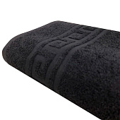 Полотенце 40х70 махровое греческая кайма, черный Полотенце 40х70 махровое греческая кайма, черный