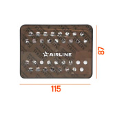 Ароматизатор под сиденье AIRLINE мини Черный лед Ароматизатор под сиденье AIRLINE мини Черный лед