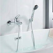  Смеситель для ванны из высококачественого экологического алюминия излив 10см картридж 40мм хром A3102 Laute 