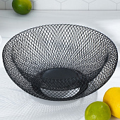 Фруктовница Доляна Grid, цвет чёрный 6908110 Фруктовница Доляна Grid, цвет чёрный 6908110