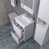 Тумба Stella 60 напольная с двумя ящиками Белый/Сосна Белая с раковиной Como 60 Stl.01.60/21WSW Encanto Тумба Stella 60 напольная с двумя ящиками Белый/Сосна Белая с раковиной Como 60 Stl.01.60/21WSW Encanto