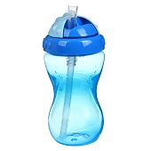 Поильник с силиконовой трубочкой, 340 мл., цвет Голубой 10792861 Поильник с силиконовой трубочкой, 340 мл., цвет Голубой 10792861